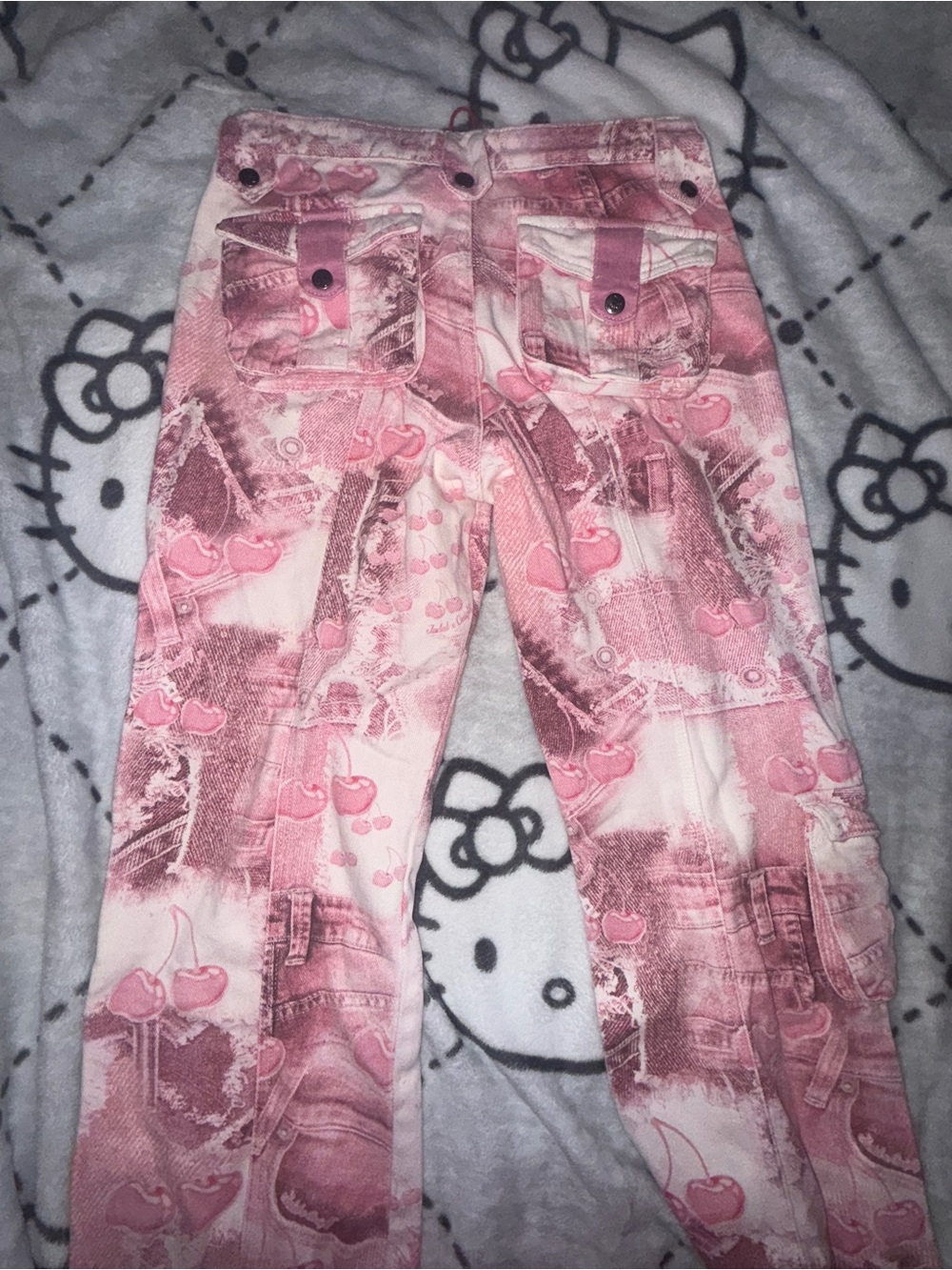 Jaded London x O-Mighty "Cherry Babygirl" denim cargo pants - Picture 6 of 7